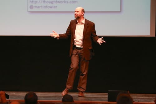 Martin Fowler bei seiner Keynote auf der OOP